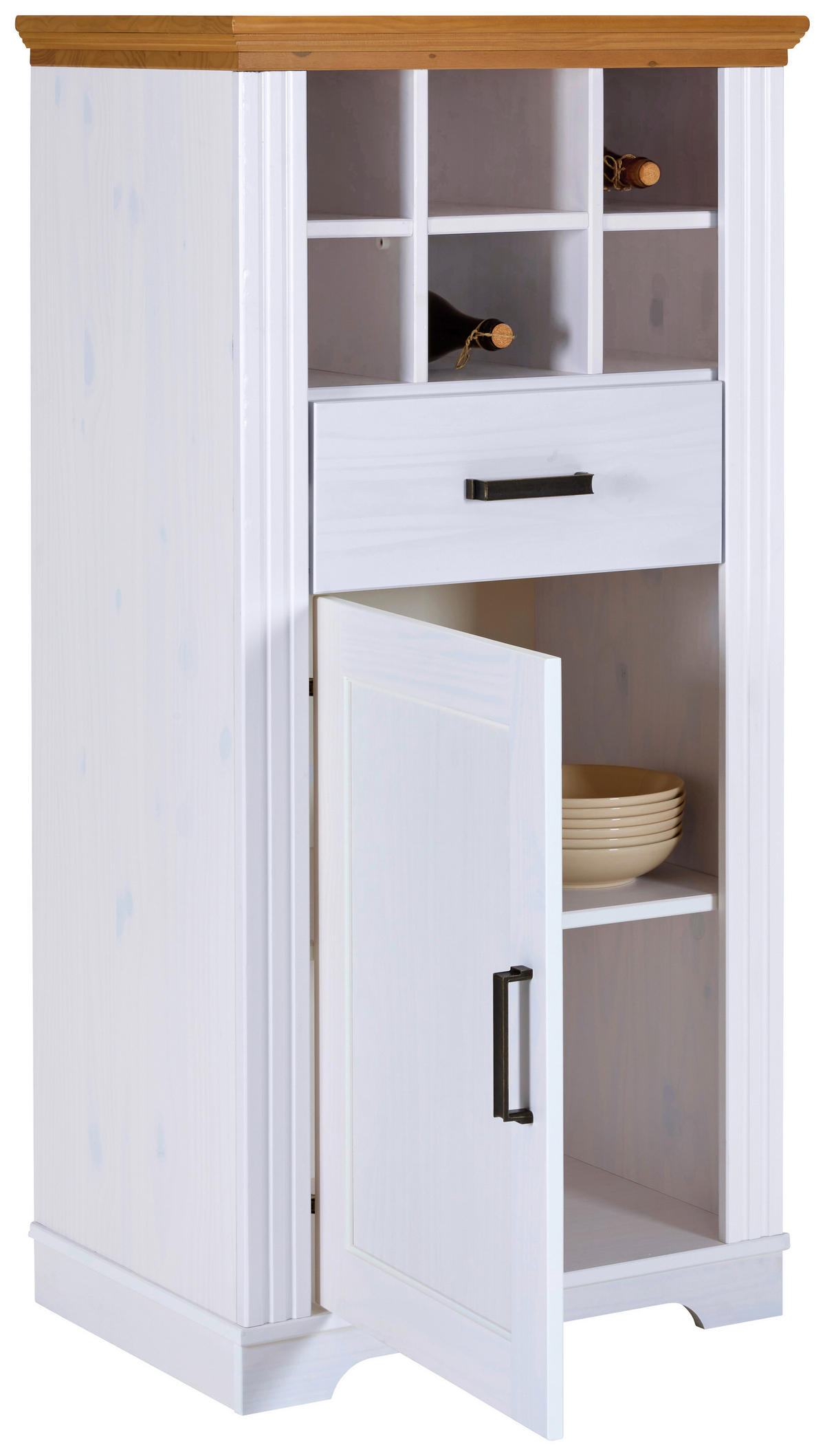 KOMMODE  in 68/136/48 cm  - Eichefarben/Weiß, KONVENTIONELL, Holz (68/136/48cm) - MID.YOU
