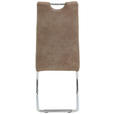 SCHWINGSTUHL  in Mikrofaser  - Chromfarben/Beige, KONVENTIONELL, Textil/Metall (43/98/59cm) - Carryhome