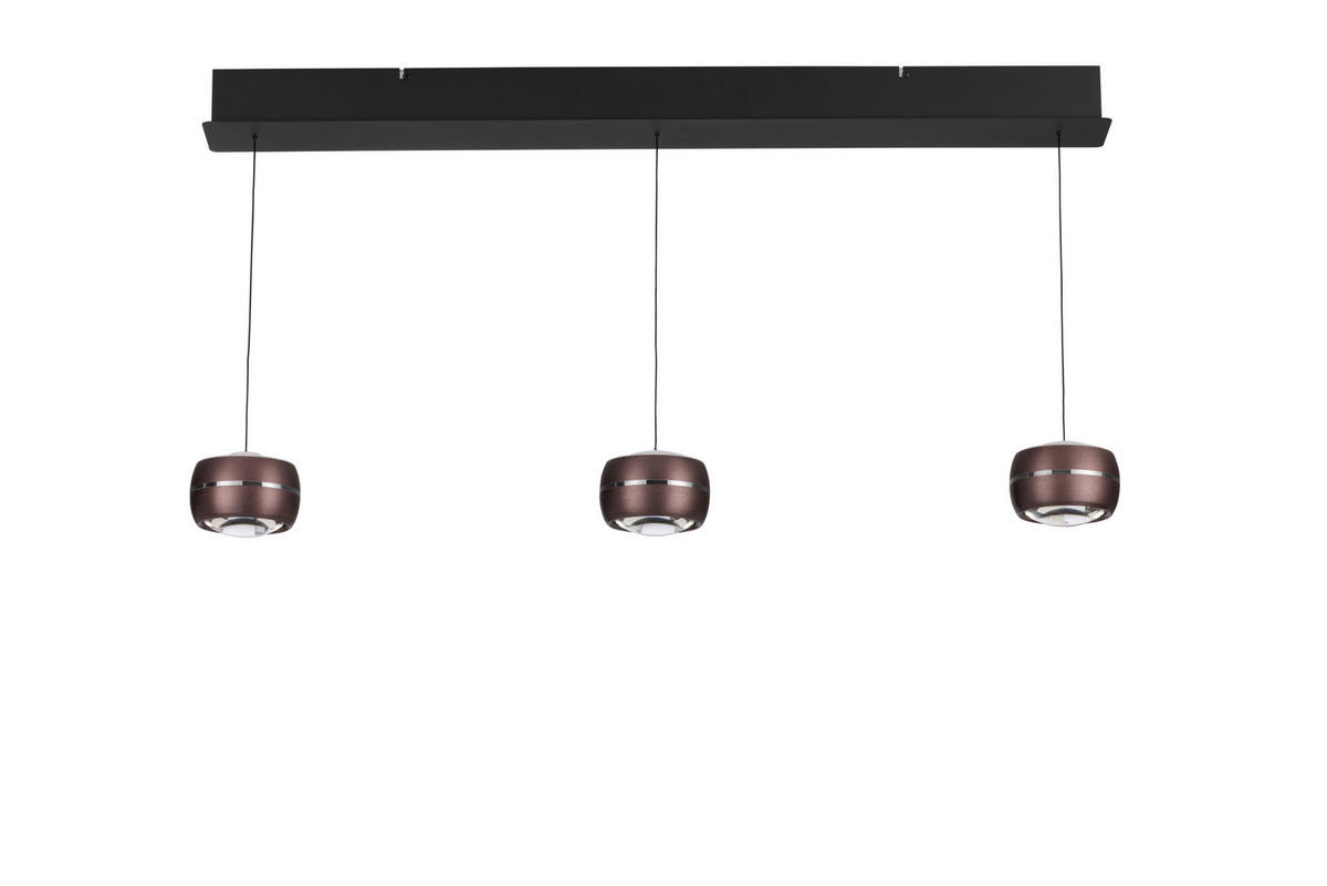 ZÁVESNÉ LED SVIETIDLO,   - hnedá, Basics, kov/sklo (100cm) - Dieter Knoll