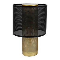 SVJETILJKA STOLNA  - zlatne boje/crna, Basics, metal (25/40cm)