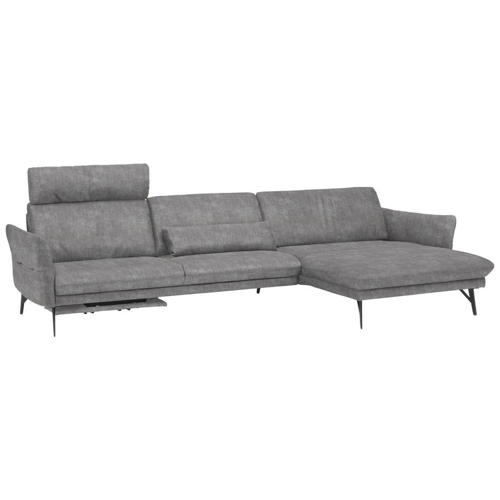Thumbnail - Himolla Ecksofa, Hellgrau, Textil, Uni, Ottomane rechts, L-Form, 330x174 cm, Blauer Engel, Goldenes M, Emas, Typenauswah...