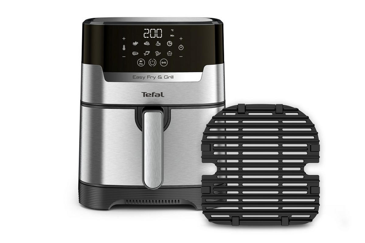 HEIßLUFTFRITTEUSE Easy Fry & Grill Precision 4.2 L  - Edelstahlfarben/Schwarz, Basics, Kunststoff/Metall (39,8/31,4/37,0cm) - Tefal