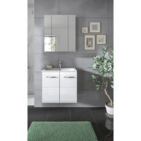 BADEZIMMER 2-teilig 60 cm  - Weiss Hochglanz/Weiss, Modern, Keramik/Holzwerkstoff (60cm) - MID.YOU