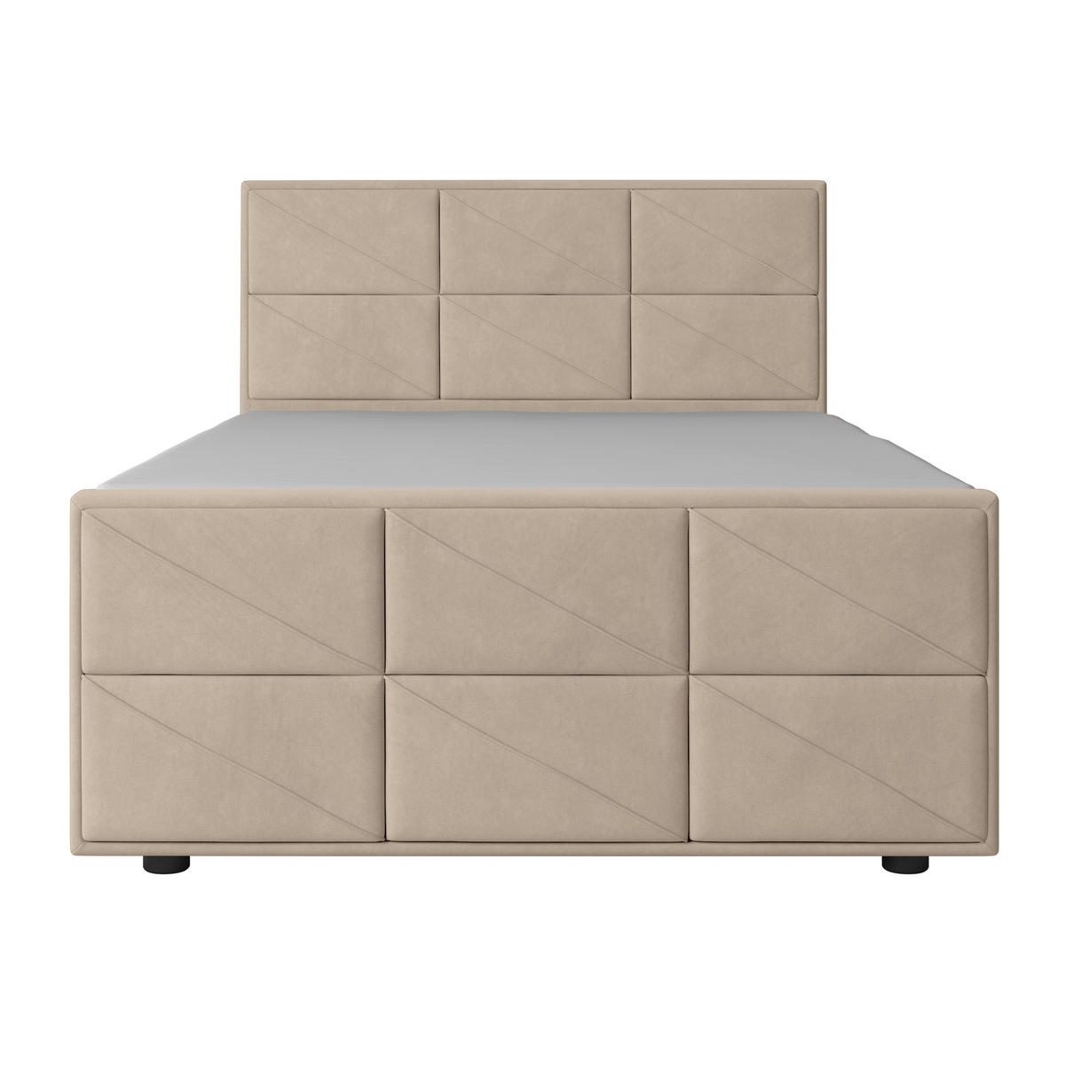 BOXSPRINGBETT 140/200 cm  in Beige  - Beige, Modern, Holz/Kunststoff (140/200cm) - MID.YOU