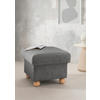 HOCKER in Textil Graubraun  - Wildeiche/Graubraun, KONVENTIONELL, Holz/Textil (56/46/56cm) - Livetastic
