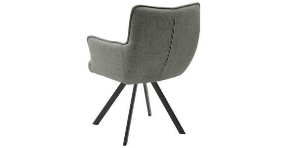 ARMLEHNSTUHL in Flachgewebe - Anthrazit/Grau, Design, Textil/Metall (63/88/65cm) - Valnatura