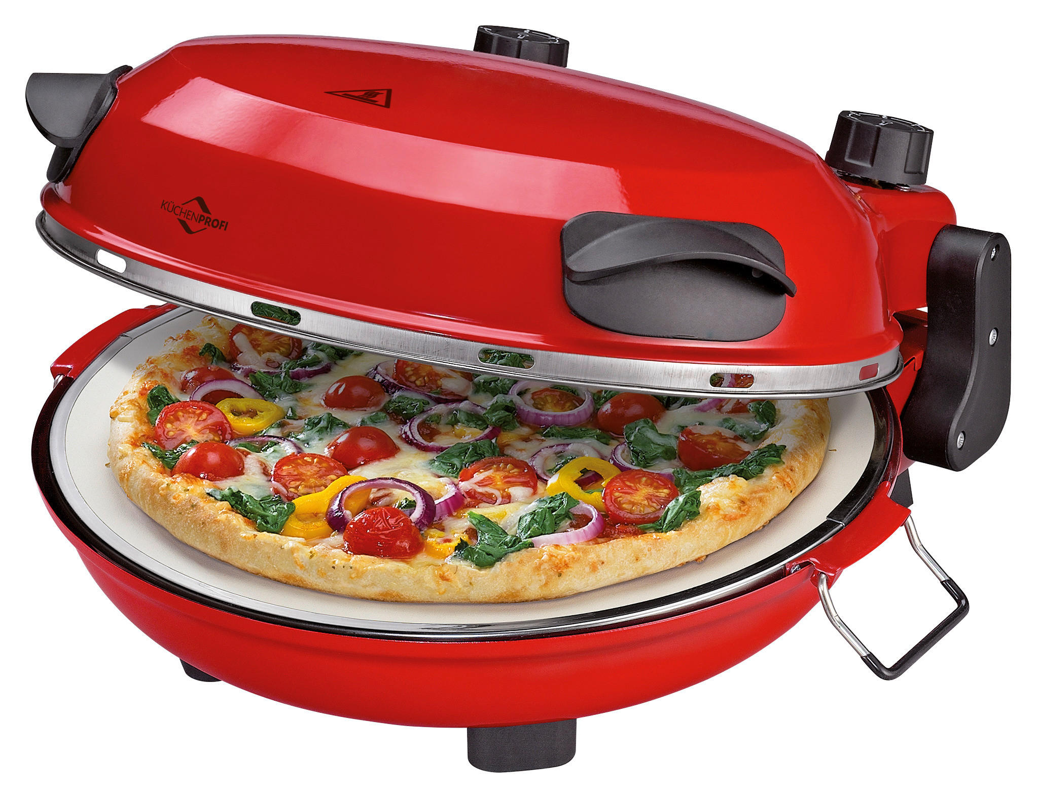 PIZZAOFEN NAPOLI  - Rot, KONVENTIONELL, Stein (35/17/36cm) - KÜCHENPROFI
