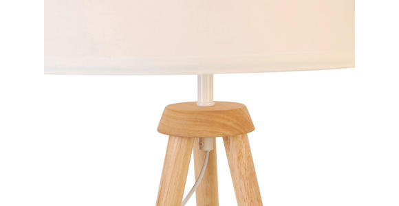 STEHLEUCHTE 45/153 cm - Nussbaumfarben/Weiß, Trend, Holz/Kunststoff (45/153cm) - Novel
