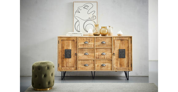 SIDEBOARD 150/90/40 cm - Hellbraun/Naturfarben, LIFESTYLE, Holz/Metall (150/90/40cm) - Landscape