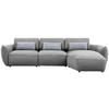 ECKSOFA  in Chenille Hellbraun  340/190 cm  - Hellbraun/Silberfarben, Design, Kunststoff/Textil (340/190cm) - Belluti