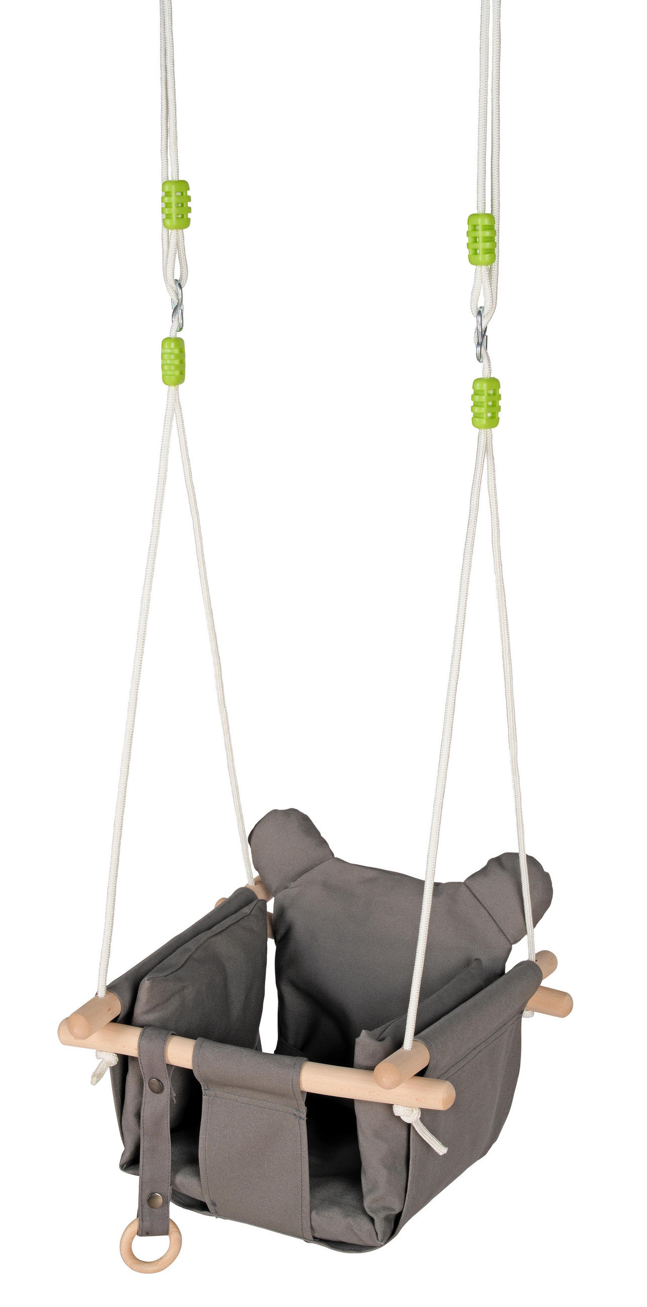 BABYSCHAUKEL SWING  - Grau, Trend, Holz/Kunststoff (40/40/25cm) - My Baby Lou