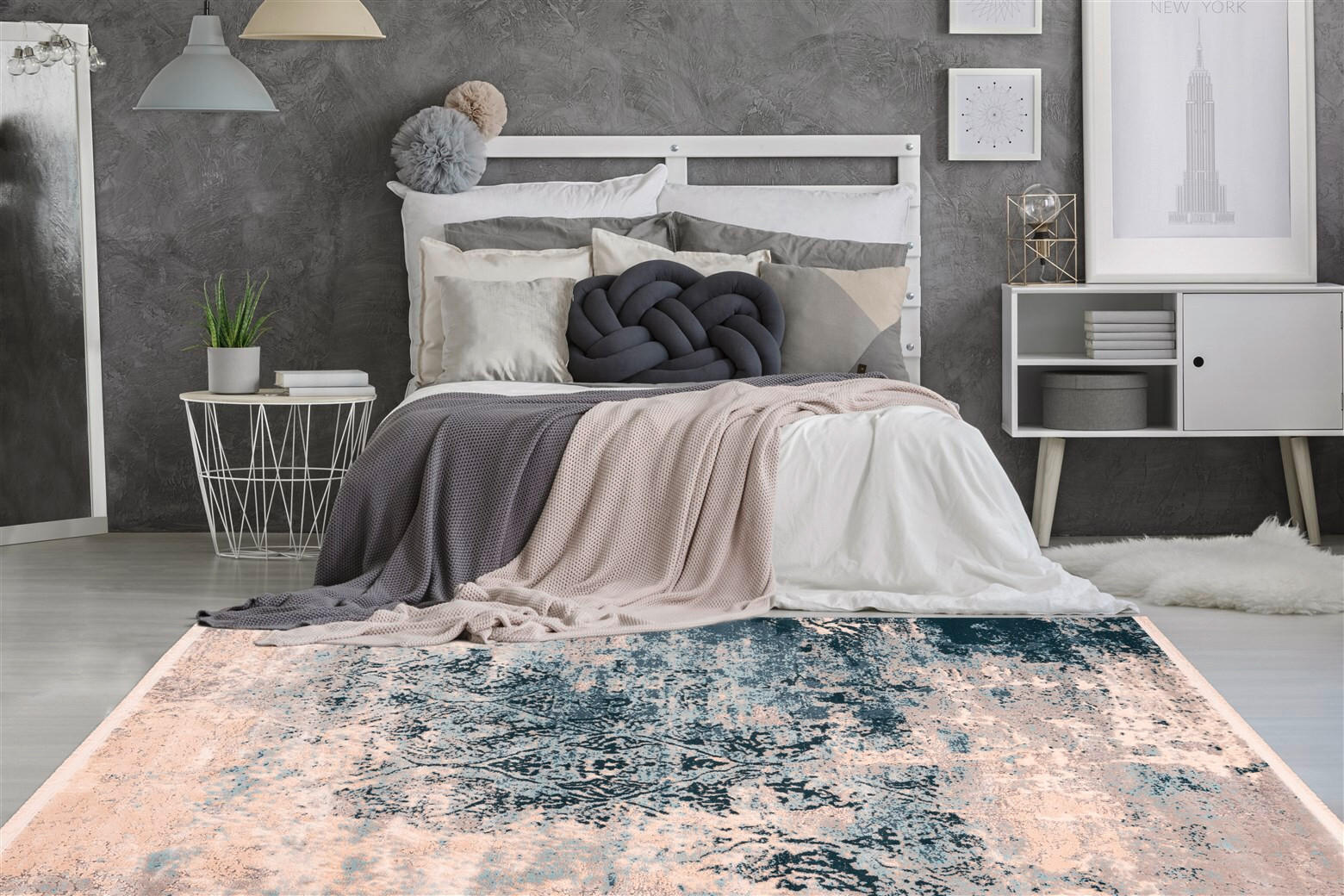 WEBTEPPICH 80/150 cm Multicolor, Blau  - Blau/Multicolor, Design, Textil (80/150cm) - Novel