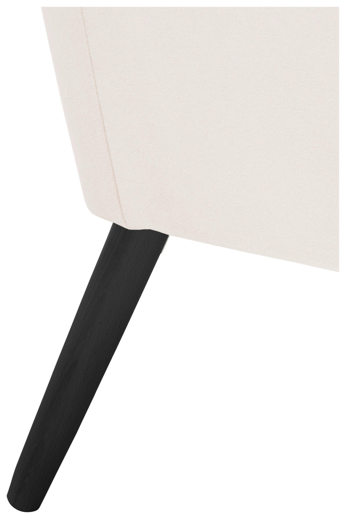 SESSEL in Samt, Velours Creme, Schwarz  - Creme/Schwarz, Design, Holz/Textil (67/81/71cm) - Max Winzer