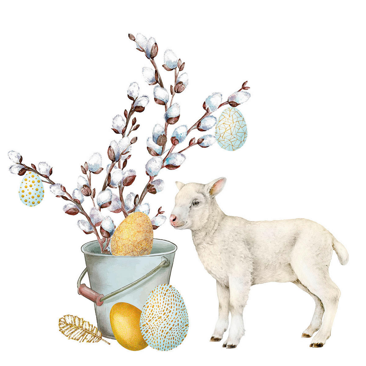 SERVIETTE  17.5/17,5 cm   - Multicolor, Basics, Papier (17.5/17,5cm) - PPD