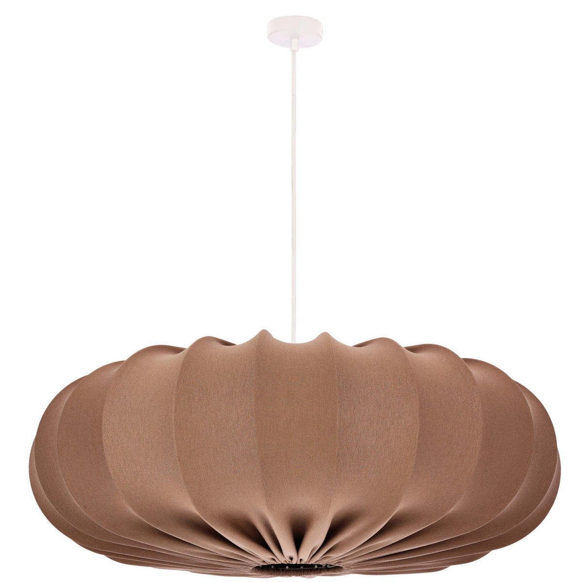 PENDELLEUCHTE 66/66/120 cm  - Weiß/Mokka, KONVENTIONELL, Kunststoff/Metall (66/66/120cm)