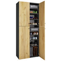 SCHUHSCHRANK Anthrazit, Honigeiche  - Honigeiche/Anthrazit, Design, Holzwerkstoff/Kunststoff (70/182/39cm) - MID.YOU