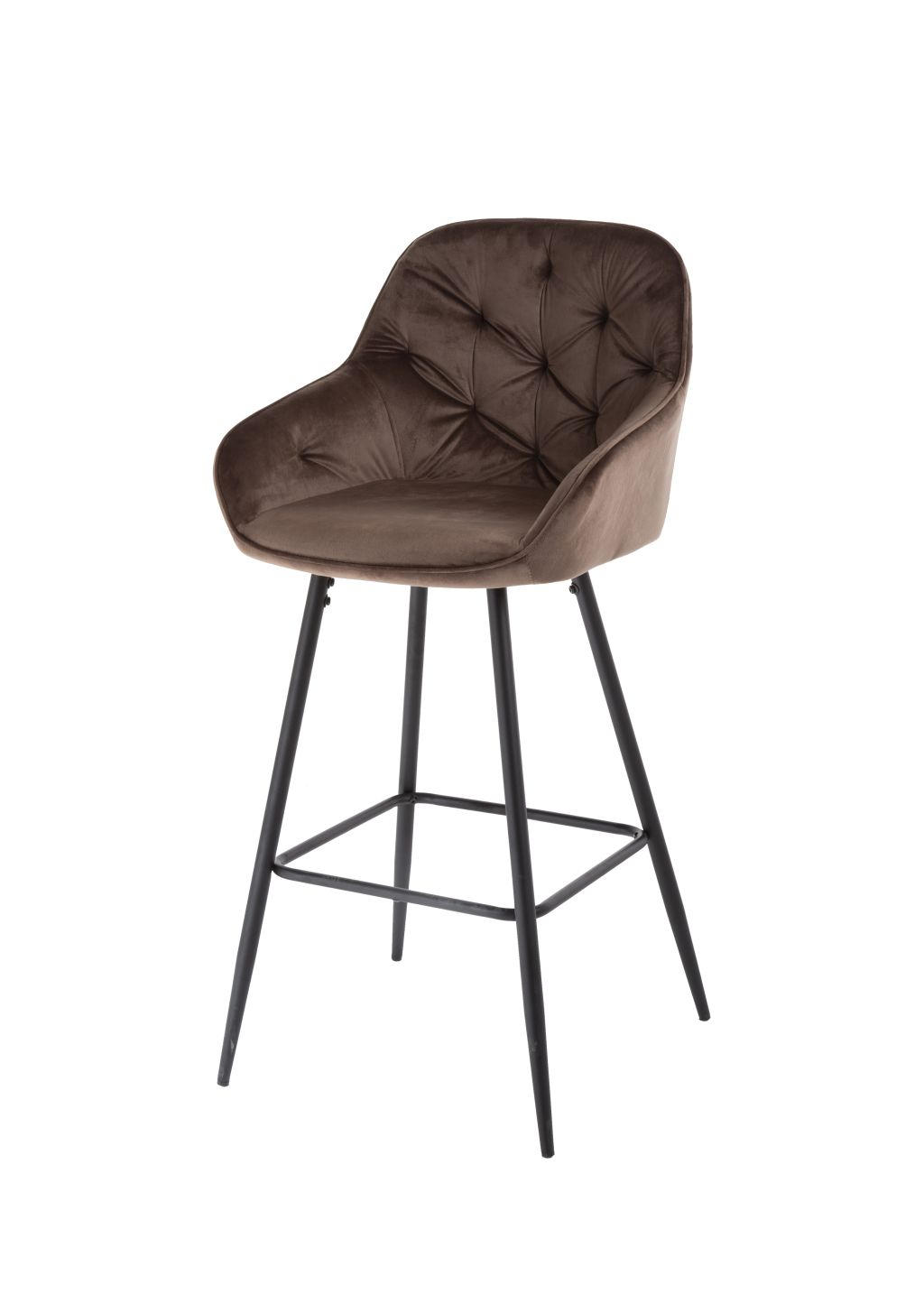 BAROVÁ ŽIDLE, hnědá - černá/hnědá, Design, kov/textil (55/107/53cm) - Carryhome