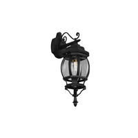 VÄGGLAMPA FÖR UTOMHUS - klar/svart, Klassisk, metall/glas (18/24,5/49,5cm) - Trio Leuchten