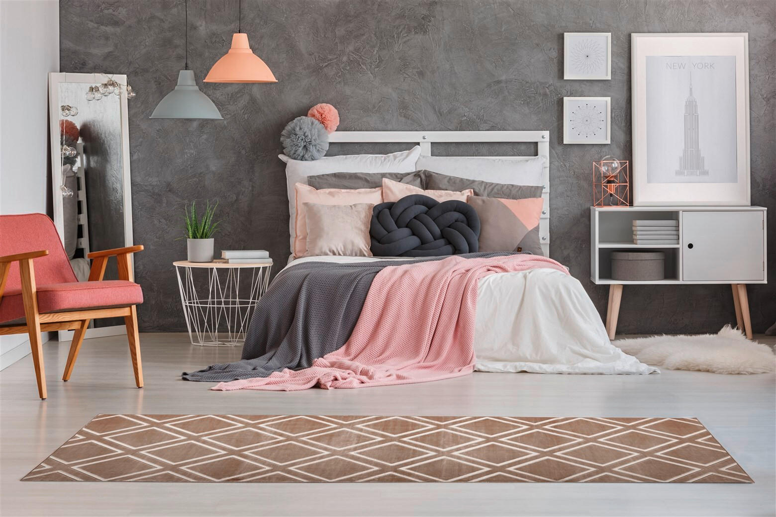 LÄUFER 80/300 cm Monroe 300 Taupe  - Taupe, KONVENTIONELL, Kunststoff/Textil (80/300cm)