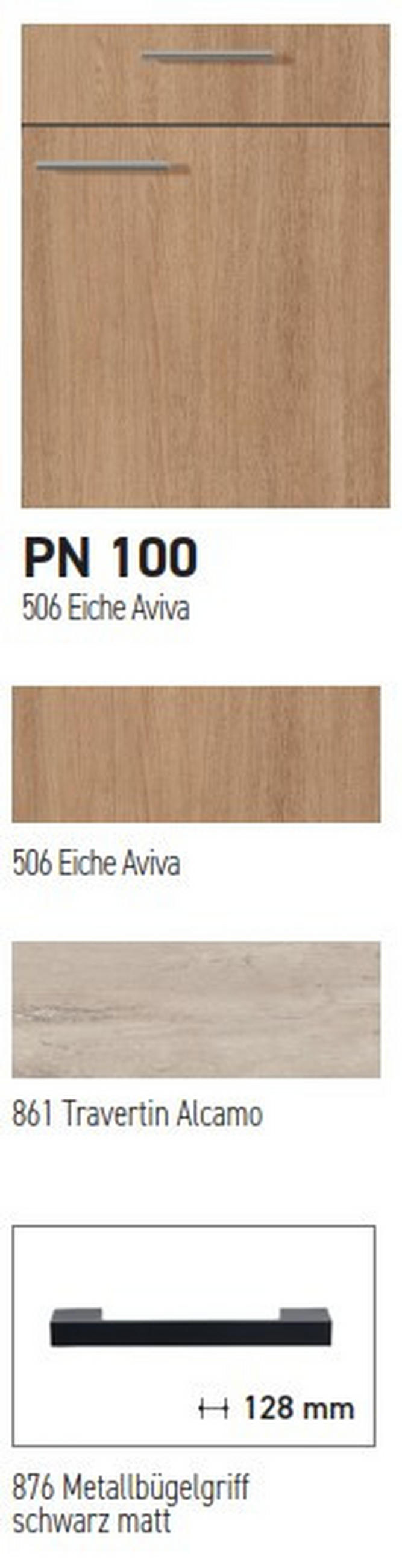 KÜCHENBLOCK PN 100 290 cm  in Eichefarben, Beigebraun  - Eichefarben/Beigebraun, Design, Holzwerkstoff/Metall (290cm) - Pino