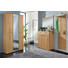 GARDEROBENSCHRANK Wildeiche teilmassiv lackiert Eichefarben - Edelstahlfarben/Eichefarben, Design, Holz/Metall (90/193/37cm)