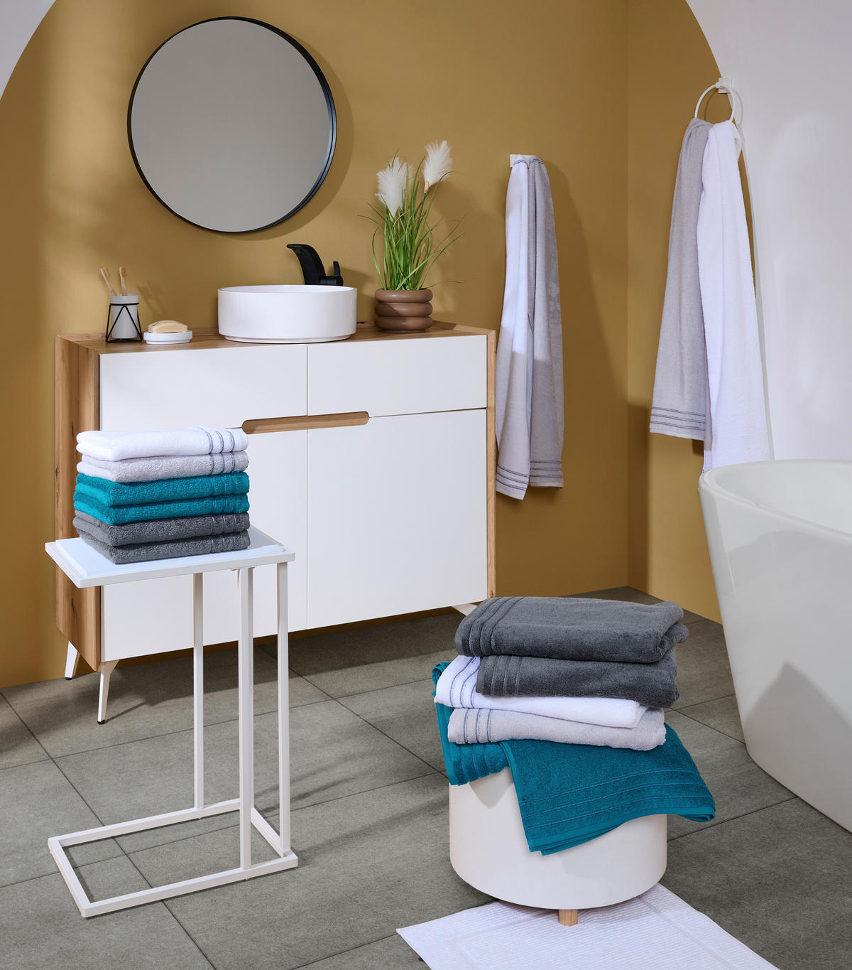 HANDTUCH 50/100 cm Grossetto Türkis  - Türkis, Basics, Textil (50/100cm) - Vossen
