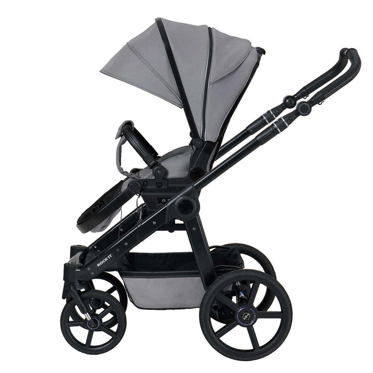 KINDERWAGENSET ROCK IT Outdoor  - Schwarz/Grau, Basics, Textil/Metall (102/58/120cm) - Hartan