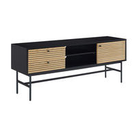 LOWBOARD  in 150/60/40 cm  - Eichefarben/Schwarz, Design, Holz/Holzwerkstoff (150/60/40cm) - Livetastic