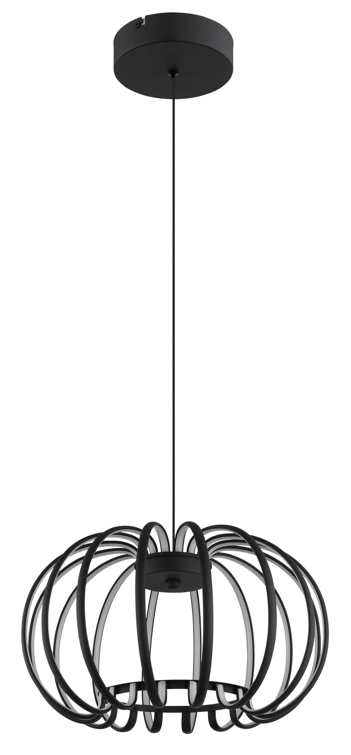 LED-HÄNGELEUCHTE 40/120 cm  - Schwarz/Weiß, Design, Kunststoff/Metall (40/120cm) - Globo