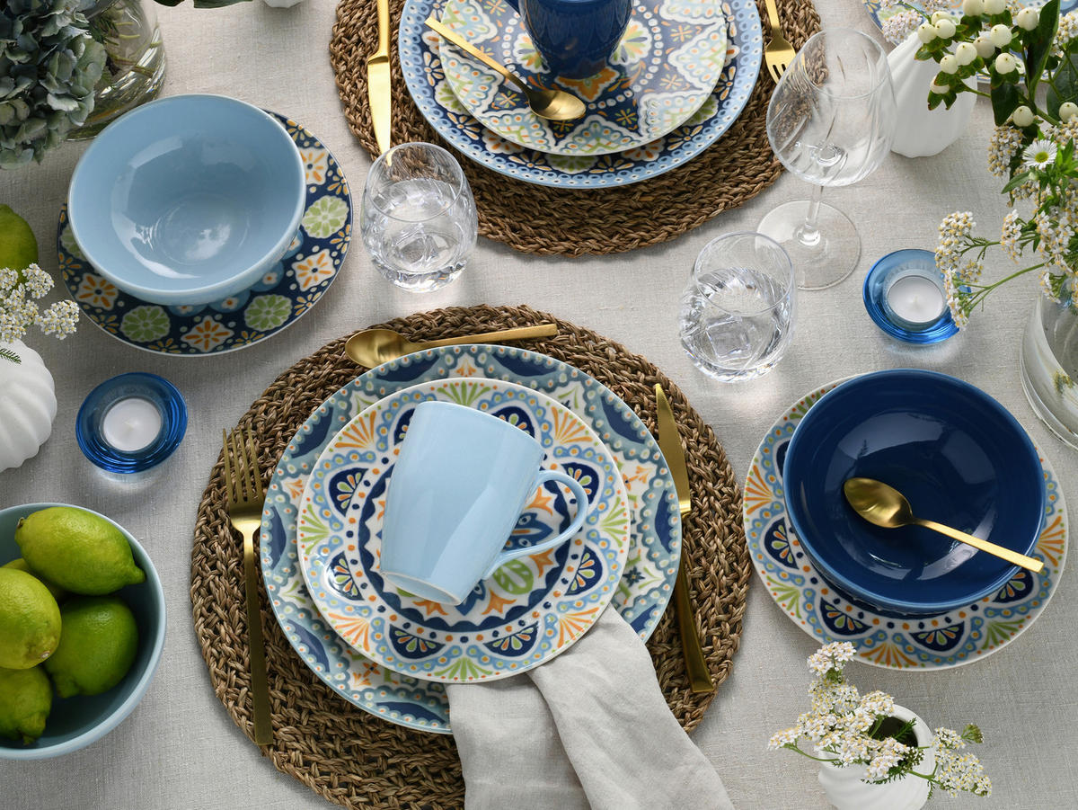 KOMBISERVICE Patio 16-teilig  - Multicolor, Basics, Keramik - Creatable