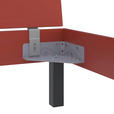BETT 140/200 cm  in Rot, Koralle  - Koralle/Rot, Design, Holzwerkstoff/Metall (140/200cm) - Xora
