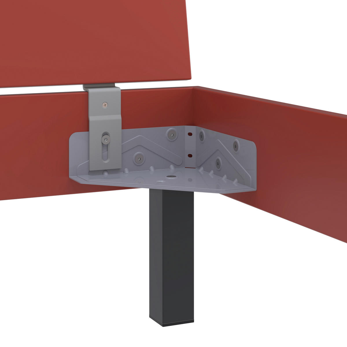 BETT 200/200 cm  in Rot, Koralle  - Koralle/Rot, Design, Metall (200/200cm) - Xora