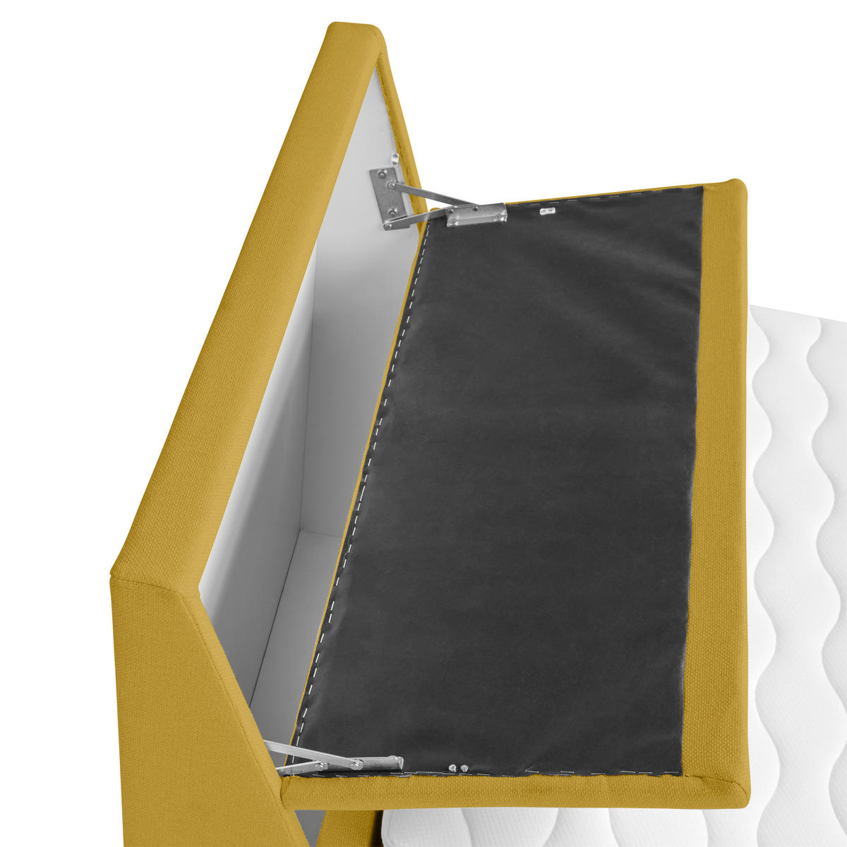 BOXSPRINGBETT 120/200 cm  in Gelb  - Gelb/Schwarz, MODERN, Holz/Textil (120/200cm) - MID.YOU