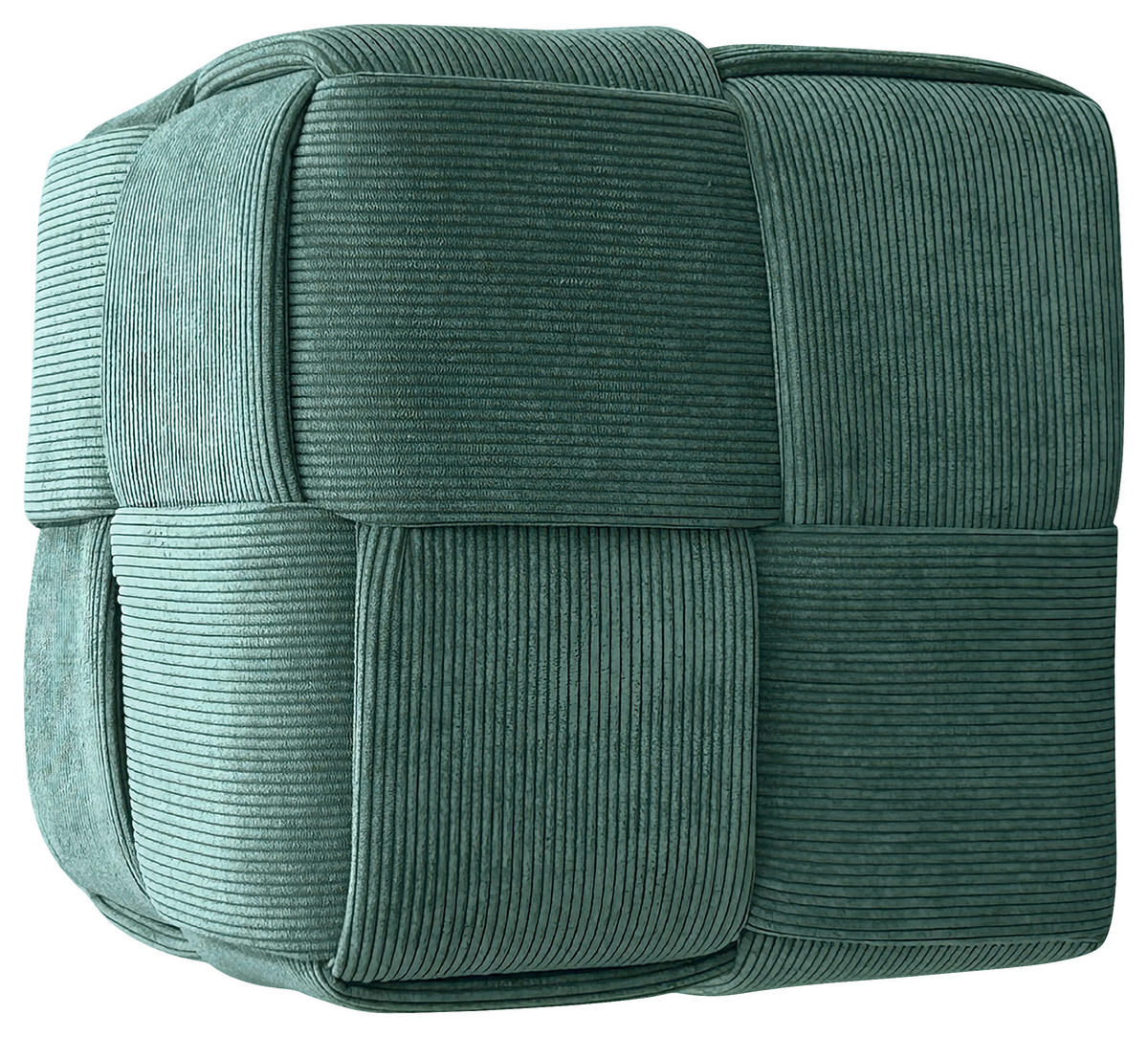 POUF in Dunkelgrün Textil Dunkelgrün  - Dunkelgrün, Design, Textil (40/40/40cm) - MID.YOU