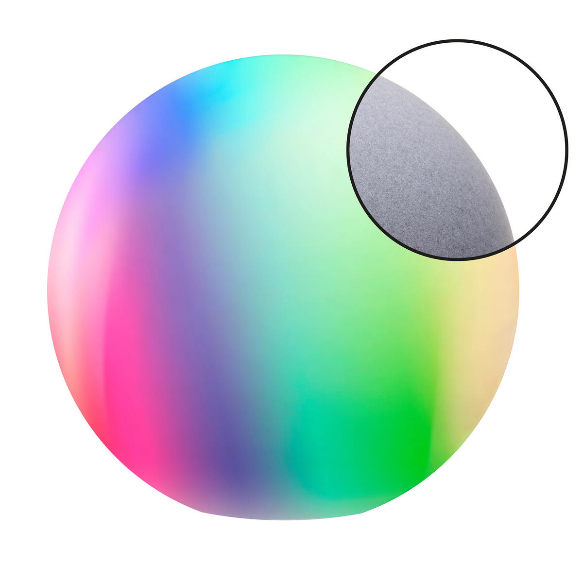 AUßENKUGELLEUCHTE TINT 50 cm  - Grau, Basics, Kunststoff (50cm) - Tint