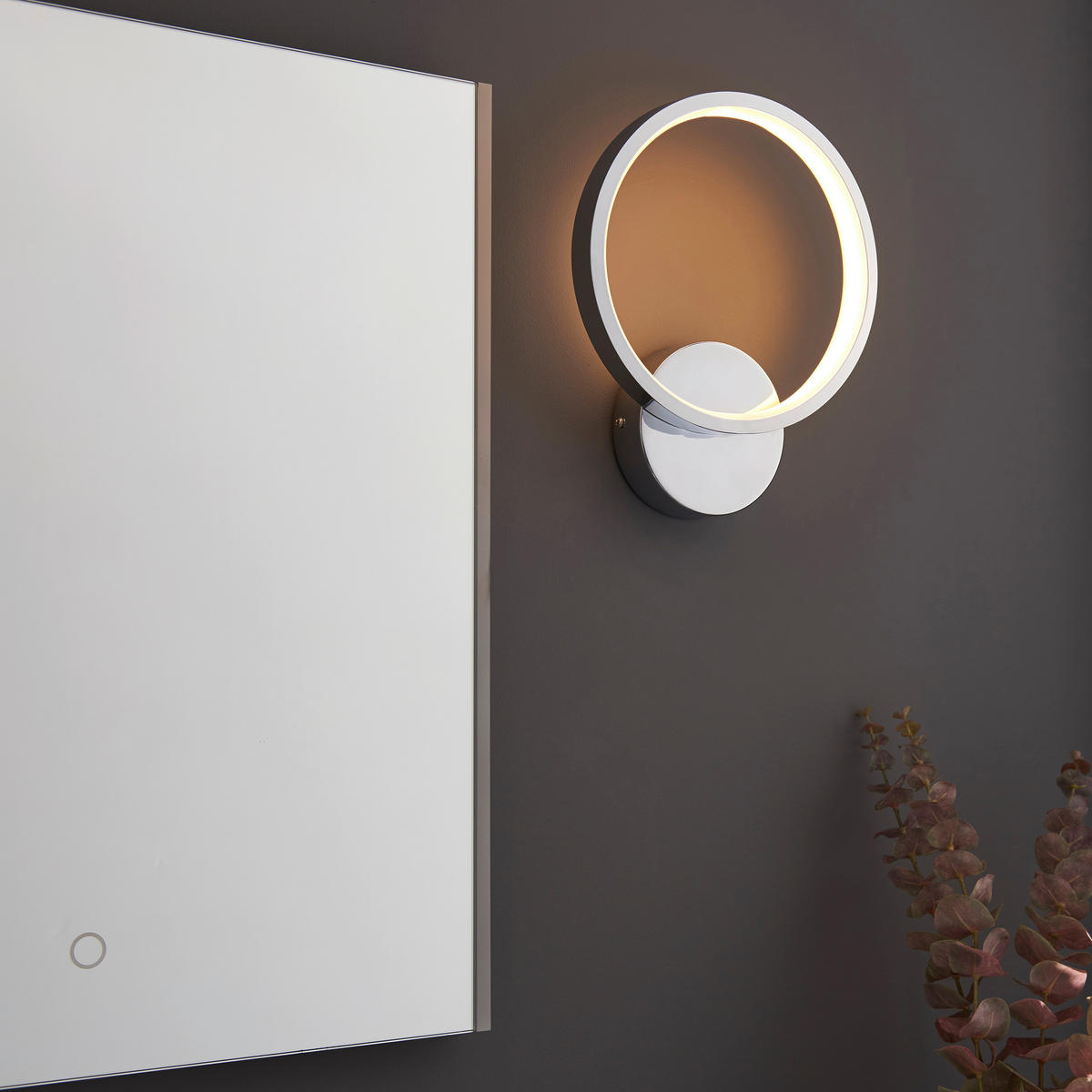BADEZIMMER-WANDLEUCHTE 23/6,5/29 cm   - Chromfarben, KONVENTIONELL, Metall (23/6,5/29cm) - ENDON