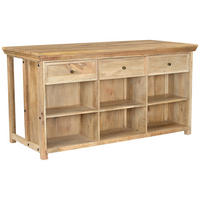 KUHINJSKI OTOK - naravne barve/barve medenine, Design, kovina/les (180/94/80cm) - Livetastic