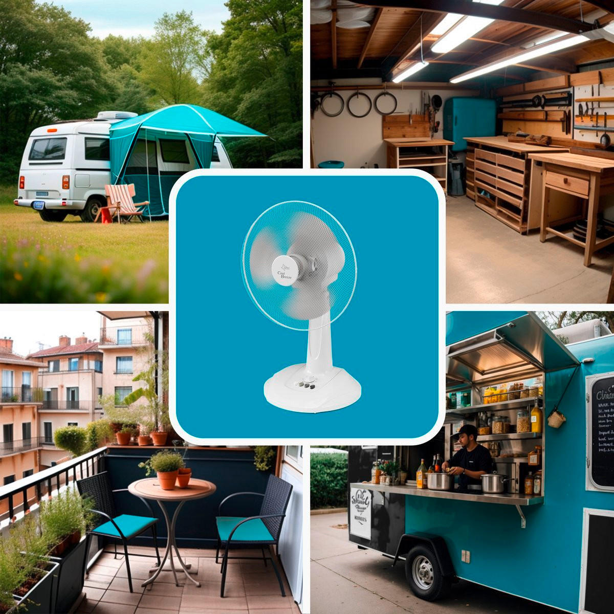 VENTILATOR STOLNI  bijela     - bijela, Basics, plastika (34,5/30/53,5cm)