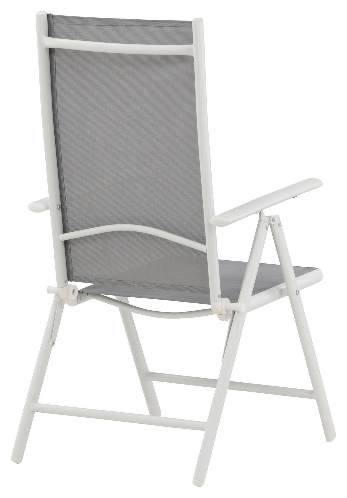UTESTOLAR SET i metall, textil grå, vit  - vit/grå, Klassisk, metall/textil (55/108/62cm) - Gardenson
