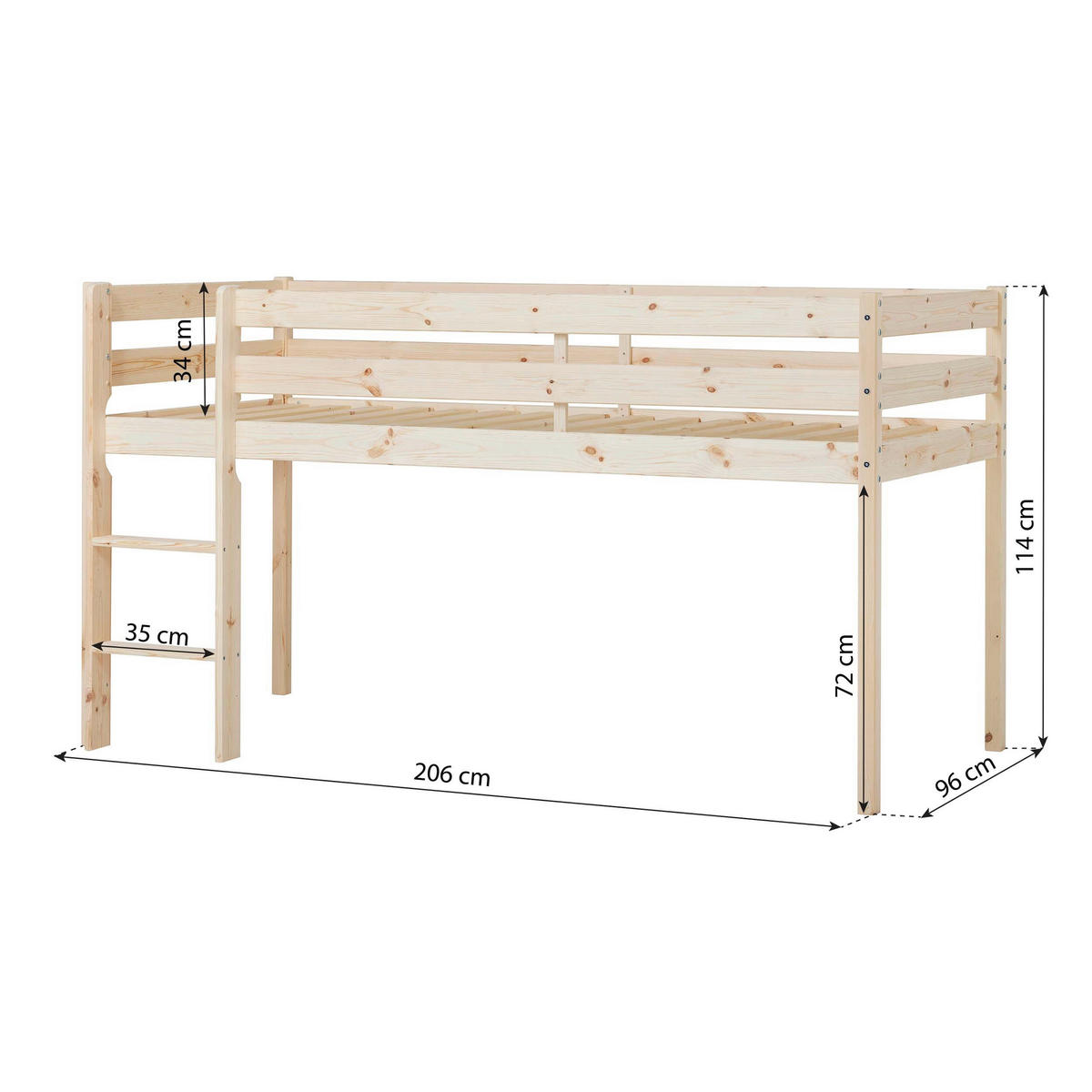 HOCHBETT 90/200 cm  - Naturfarben/Kieferfarben, MODERN, Holz (90/200cm) - MID.YOU