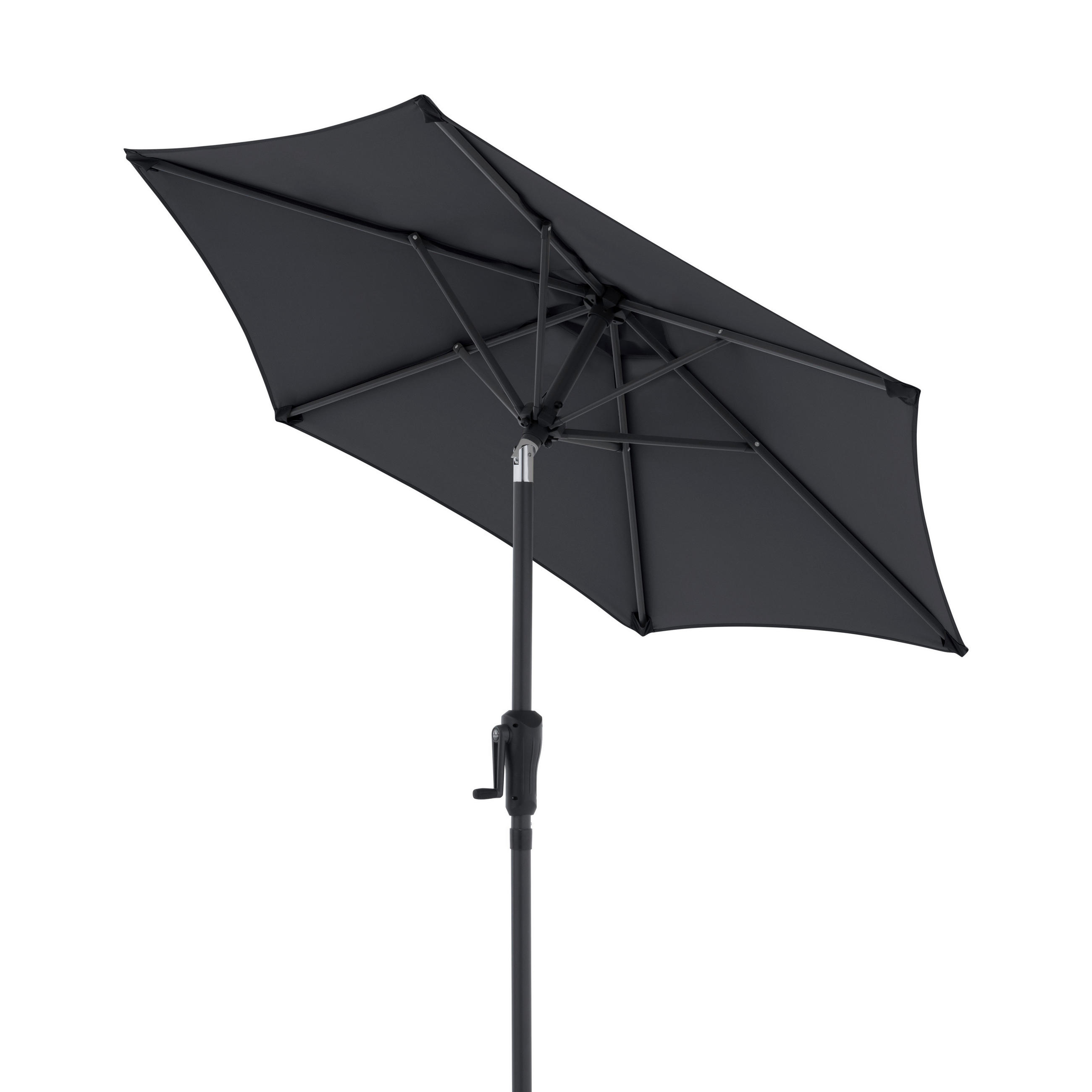 SONNENSCHIRM  180/180 cm  - Anthrazit, Basics, Textil/Metall (180/180cm) - Doppler