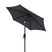 SONNENSCHIRM  180/180 cm  - Anthrazit, Basics, Textil/Metall (180/180cm) - Doppler