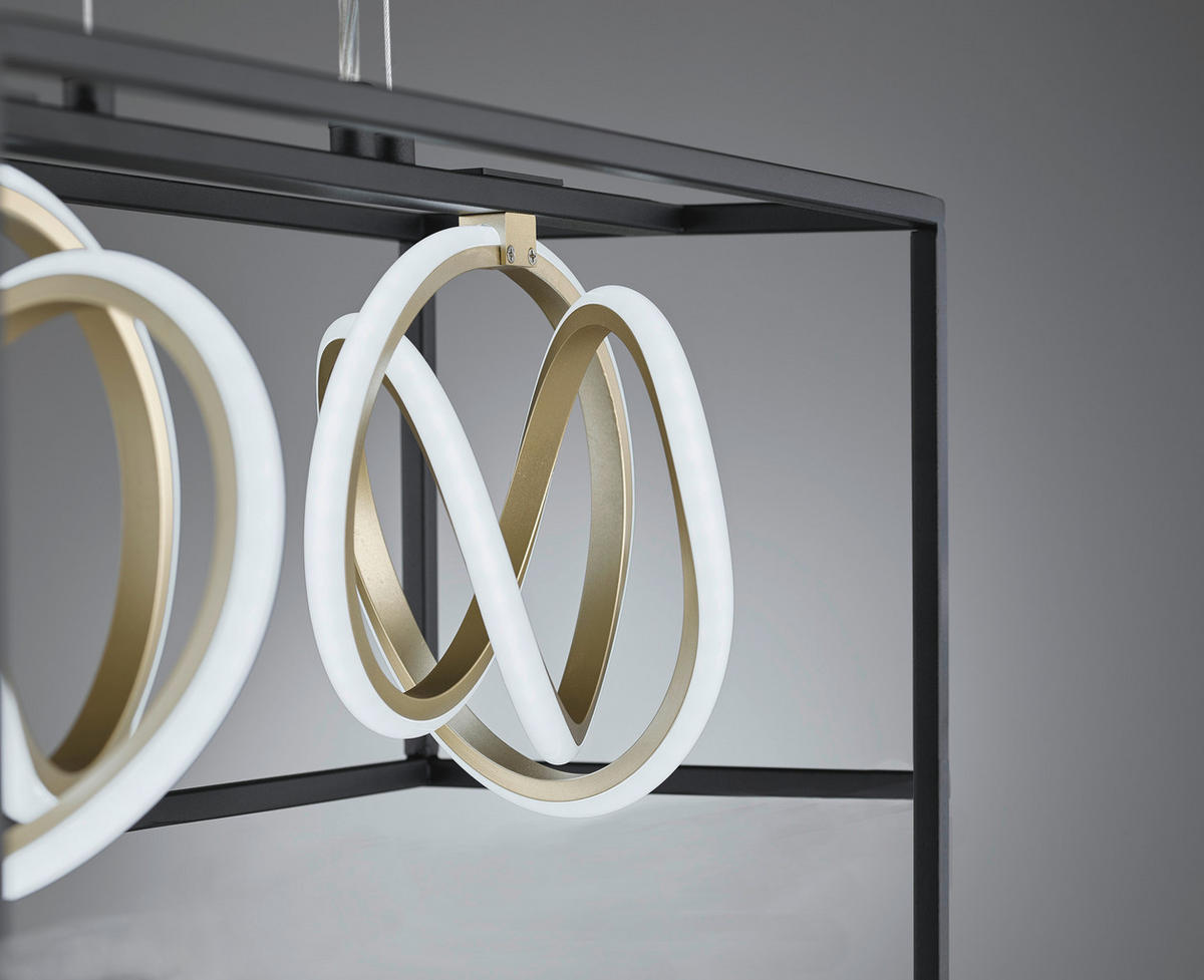 LED-STEHLEUCHTE - Schwarz, Design, Metall (20/20/130cm) - Fischer & Honsel