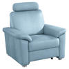 FERNSEHSESSEL in Webstoff Hellblau  - Silberfarben/Hellblau, Konventionell, Textil/Metall (102/91/91-159cm) - Beldomo System