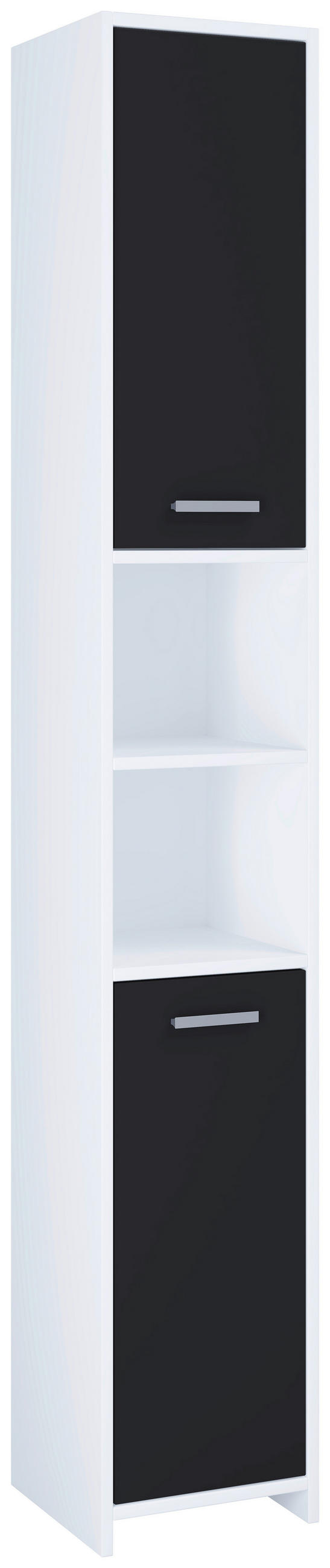 HÖGSKÅP  - vit/svart, Modern, trämaterial/plast (30/180/30,4cm) - MID.YOU