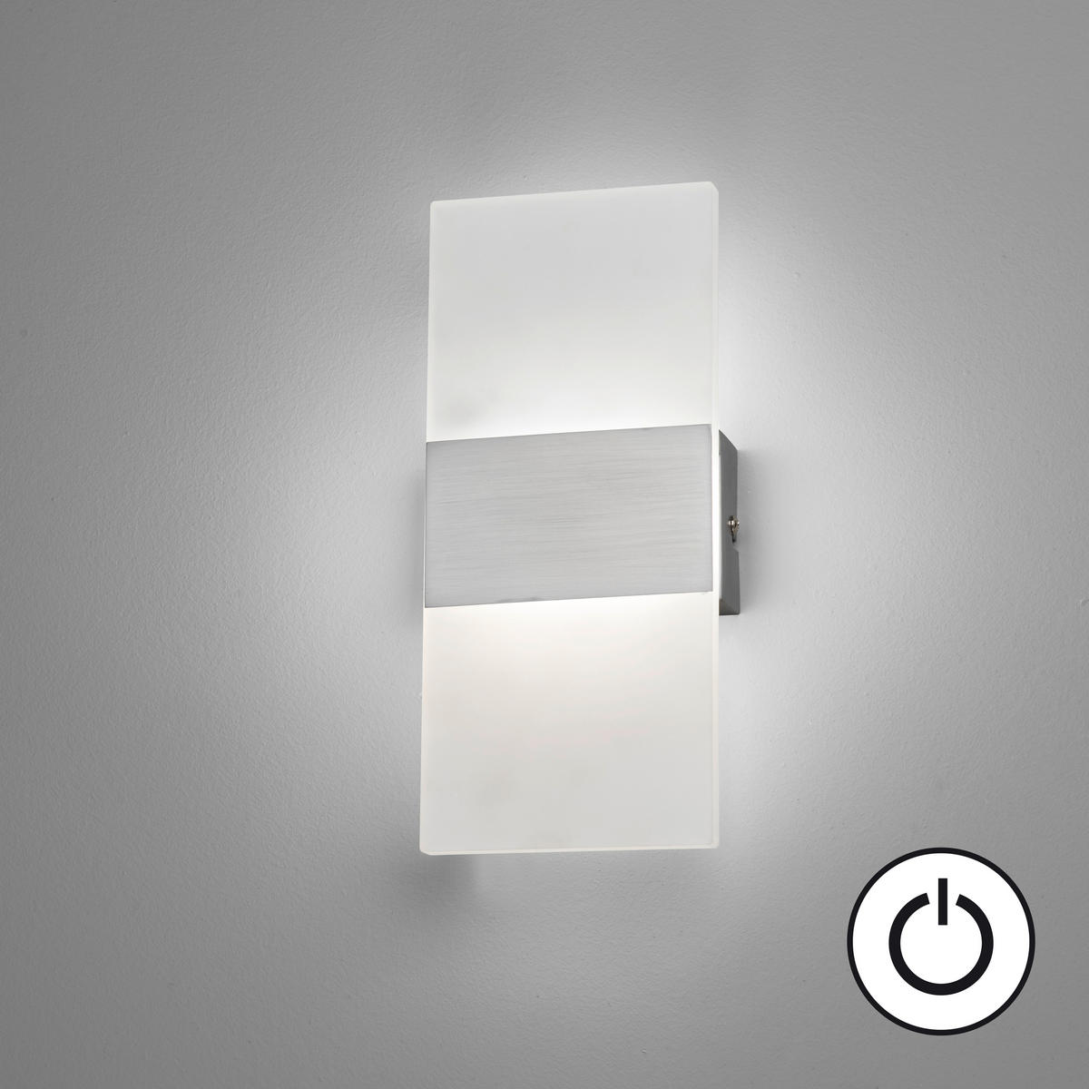 NÁSTENNÉ LED SVIETIDLO, 5/12/27 cm - biela/niklová, Design, kov/plast (5/12/27cm) - Fischer & Honsel