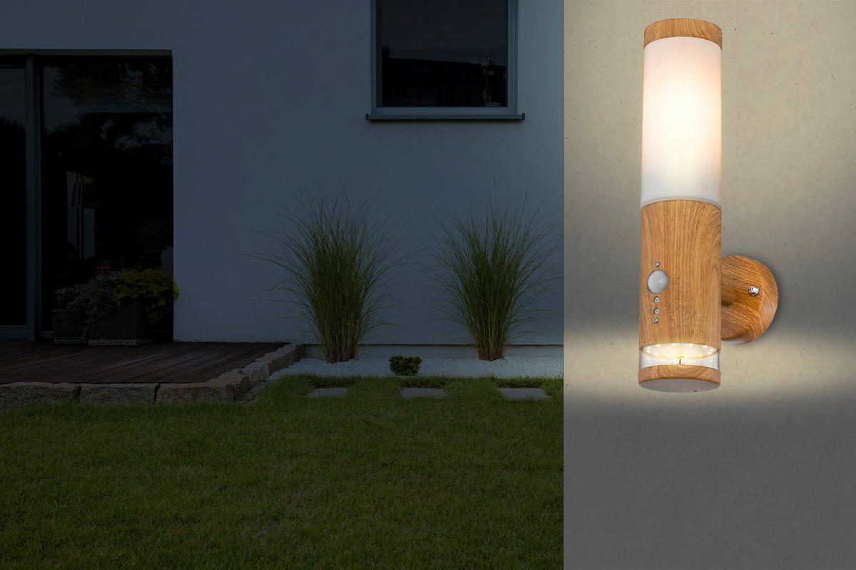 LAMPĂ DE EXTERIOR - străveziu/opal, Basics, plastic/metal (8,5/15/35cm)