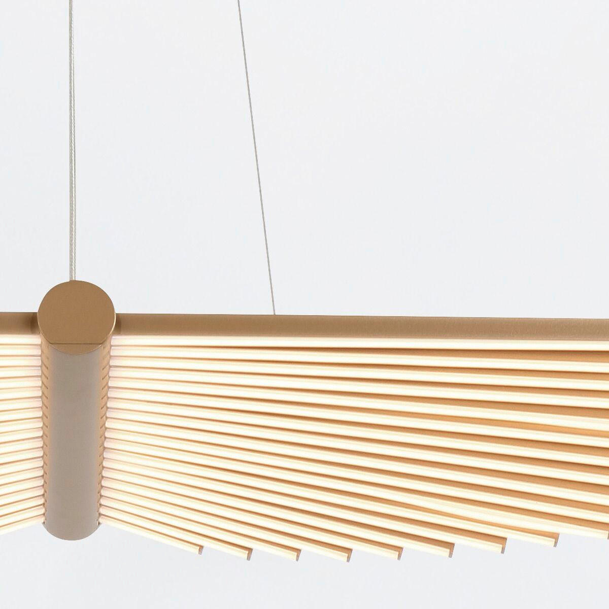 LED-HÄNGELEUCHTE 20/105/27,5 cm    - Goldfarben, Design, Kunststoff/Metall (20/105/27,5cm) - Elstead Lighting
