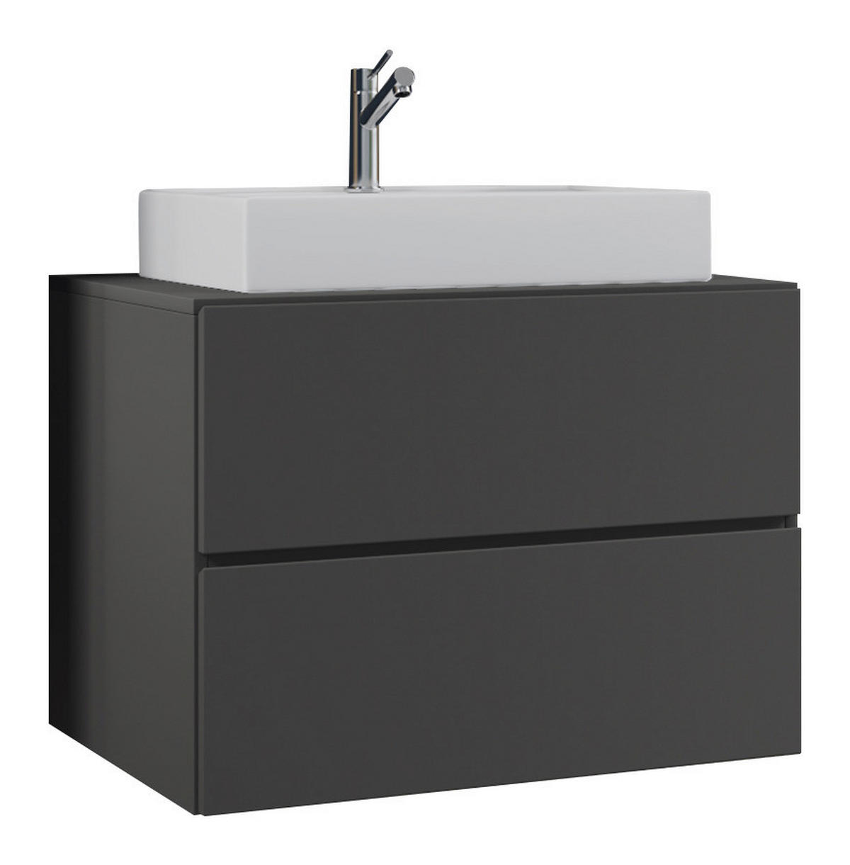 BADEZIMMER 5-teilig  in 147 cm  - Anthrazit/Weiß, MODERN, Glas/Keramik (147cm) - MID.YOU