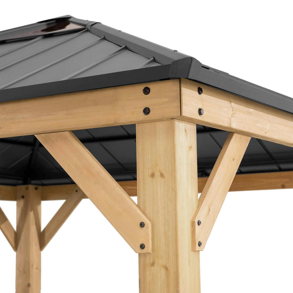 PAVILLON 336/287/336 cm  - Anthrazit, Basics, Holz/Kunststoff (336/287/336cm) - Modante